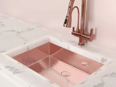 Smeg White Kitchen 3D model