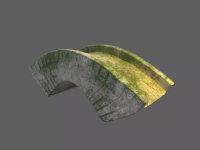 stone bridge Low-poly 3D model