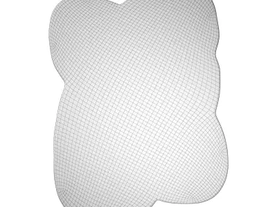 Taupe Azalia Rug 3D model