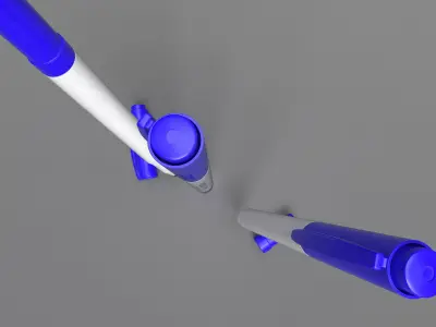 2 Side Marker Pen Free low-poly 3D model
