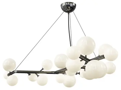 MIMOSA 27 LIGHT BLACK NICKEL CHANDELIER Low-poly 3D model