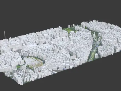 Munich City Low-poly 3D model
