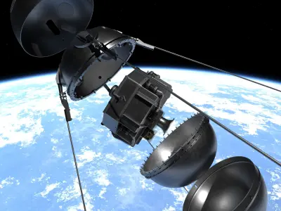 Sputnik 1 Satellite 3D model