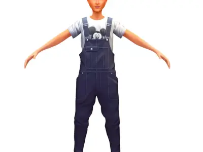 Cartoon Low Poly Style Avatar 016 Low-poly 3D model