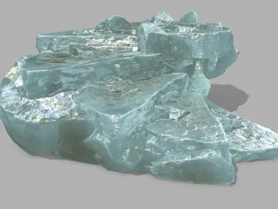 Stair crystal Low-poly 3D model