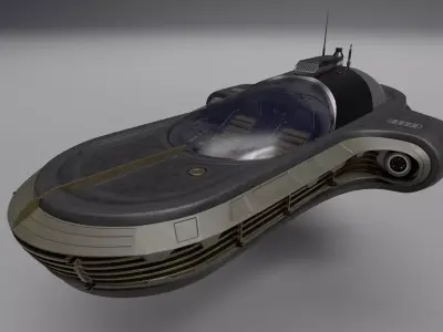 3D Landspeeder Hovercraft Vehicle 3D model 3D model