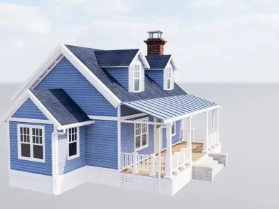 American Cottage - House Model 3D 3D model