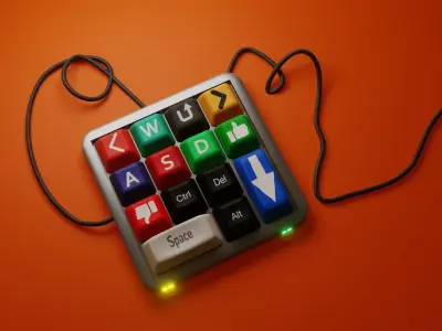 Three-dimensional model of a mini keyboard 3D model