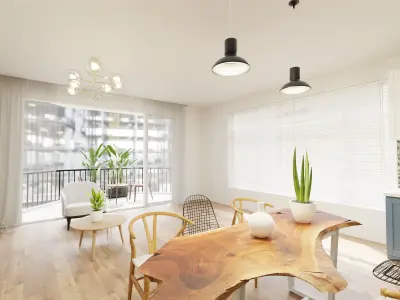 Interior Living Room Design Scene 3D model