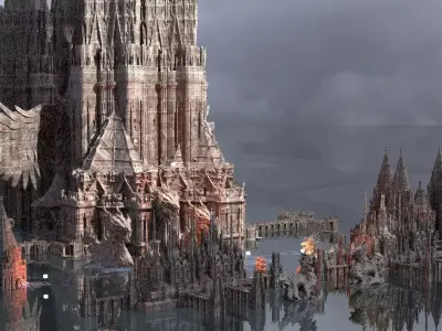 Hidden City of Dragons triangle The Fallen Dynasty Kit bash 3D model