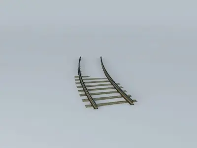 Eco Rail USA Curve Old Steam Days Free 3D model