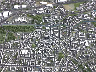 Gliwice Low-poly 3D model