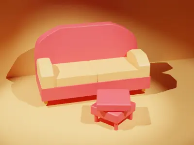  A ISOMETRIC 3D ROOM DESIGN WITH HIGH POLY  3D model