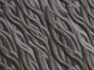 Sci-Fi Black Ribbed Flexible Hose PBR Seamless Texture