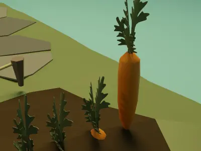 Vegetable garden Low-poly 3D model
