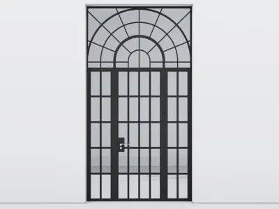 Aluminium door 327 3D model