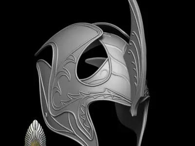 Elven Galadhrim Helmet Lord of the rings 3d digital download 3D print model