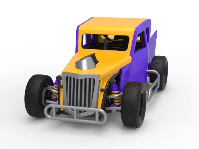 Dwarf car Version 2 Scale 1 to 25 3D print model
