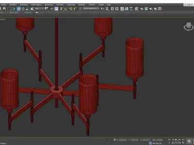 TORCH CHANDELIER Low-poly 3D model