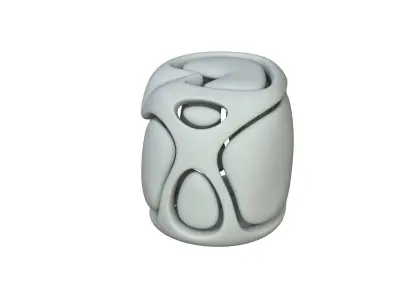 SciFi Cube Object No 67723 Low Poly Shape Low-poly 3D model