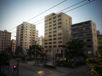 Japan - 8 blocks - 34 Buildings 3D model