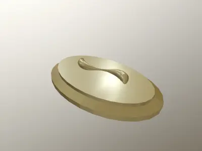 Furniture Door Handle Knob 3d model 17 Low-poly 3D model