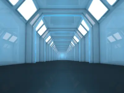 Sci Fi Corridor 3D model 57