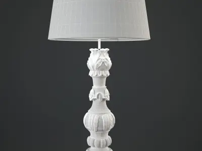 Wooden lampbase Noto 3D model