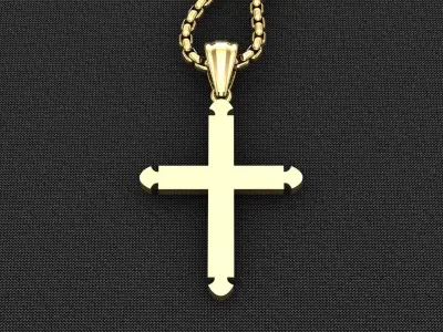 Cross Light Gold 3CP053 3DM STL 3D model