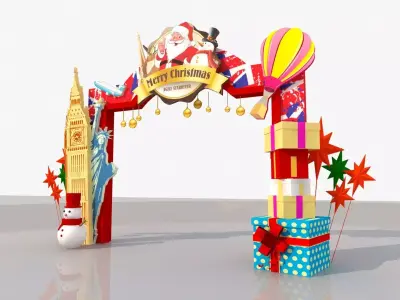Cristmas Decorative Arch for Western Turism 3D model