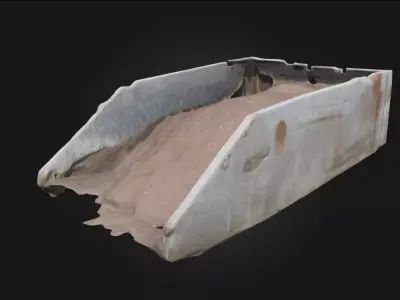 Sand Container Utility Storage Model for Construction  3D model