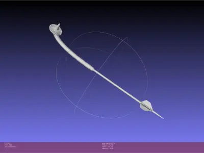 Star Wars Boba Fett Gaffi Stick Printable Assembly 3D print model