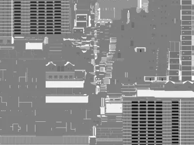 Davis Court Low-poly 3D model