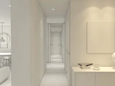 Interior apartment design 3D model