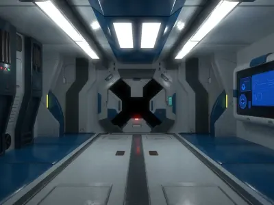 sci fi interior 02 Low-poly 3D model