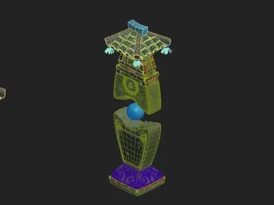 Cartoon hell - To hide Lead the way light 3D model