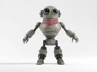 Sandunit  Robot  Game Ready  Mixamo Compatible Low-poly 3D model