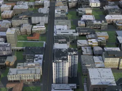 City 107 Low-poly 3D model