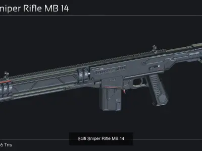 Scifi Sniper Rifle Collection 3D Model Pack