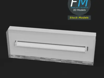 Wall mounted emergency light 3D model