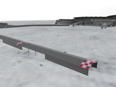 LHBP Terminal 2 Low-poly 3D model