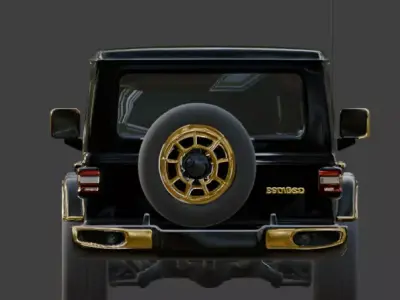 Luxury Gold and Black Off-Road Jeep 3D Model V01 Low-poly 3D model