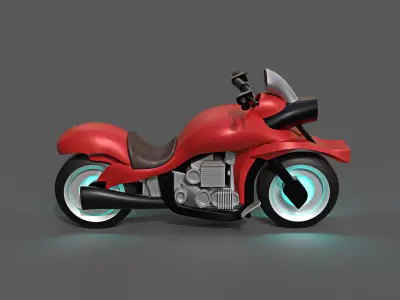 Sci-fi Bike Game Ready 7 3D model