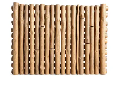 Rustic Wooden Fence model pack Low-poly 3D model