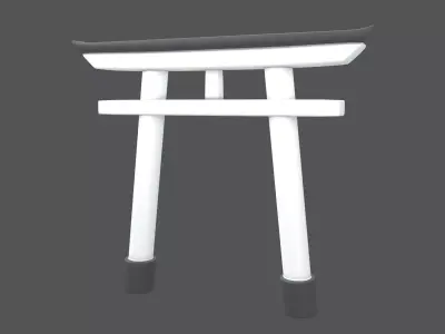 Torii v1 002 Low-poly 3D model