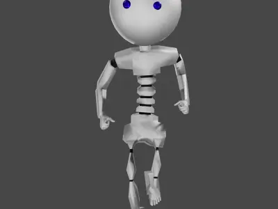 Robot rigged animated 3D model