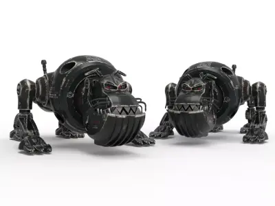  Cyborg Robot Dog  3D model