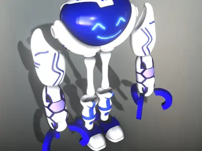 Smiley Robot  Low-poly 3D model