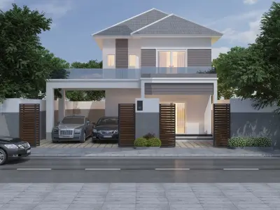 House villa 3ds exterior  3D model