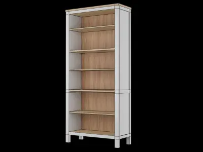 Ikea HEMNES bookcase livingroom bedroom storage low poly Low-poly 3D model